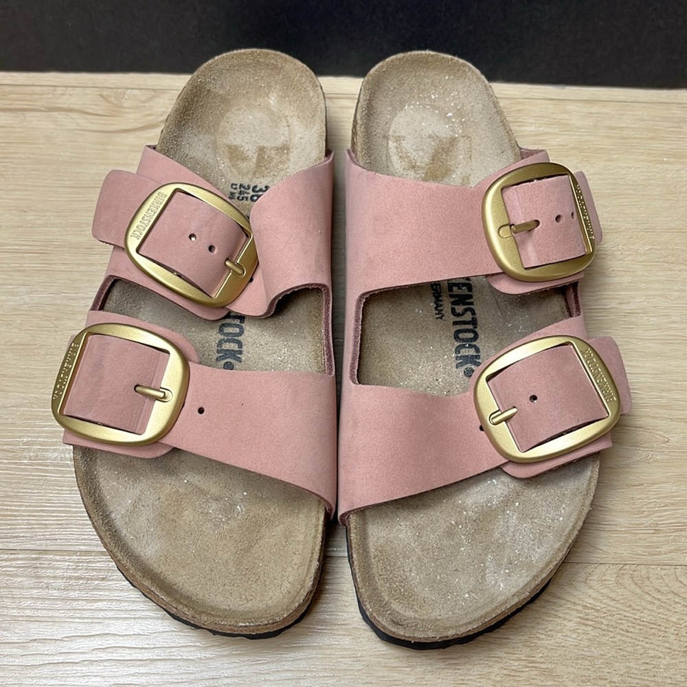 Birkenstock Arizona Big Buckle Nubuck Leather old rose, size 38 - 7 US - Picture 4 of 8